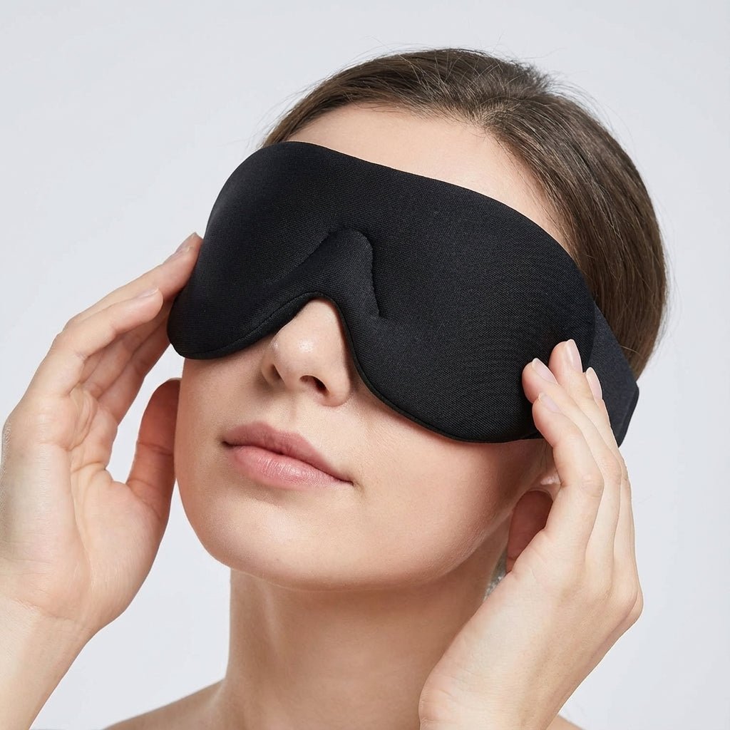 Breathable sleeping mask featuring an adjustable nose bridge, made with five layers of soft cotton for ultimate comfort during sleep. 0